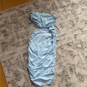 Light Blue Strapless Dress